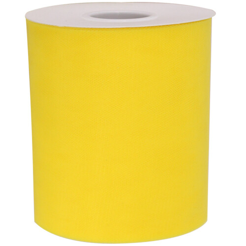(Yellow, 6'x 100 yards) Time to Sparkle TUTU TULLE ROLL Soft Netting Craft Fabric 100% Nylon Wedding