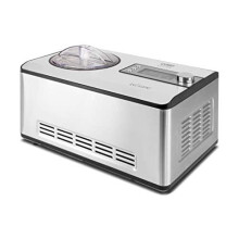 Caso 3298 Ice Creamer-2 in 1 Design Eismaschine und Joghurtmaschine mit Kompressortechnik, Produziert bis zu 2 Liter Eiscr Cream Maker, 18/8 Stai