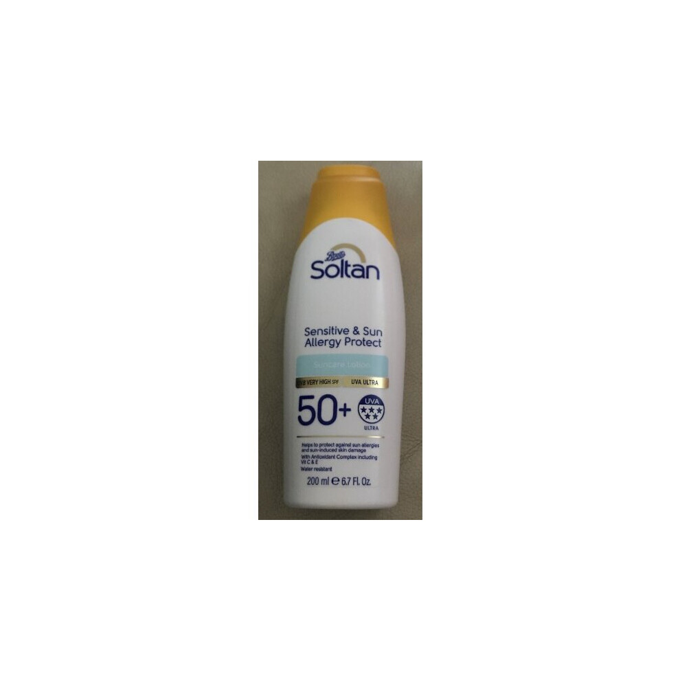 Boots Soltan Soltan Kids Sensitive & Sun Allergy Protec Spf50+ Suncare Lotion 200Ml