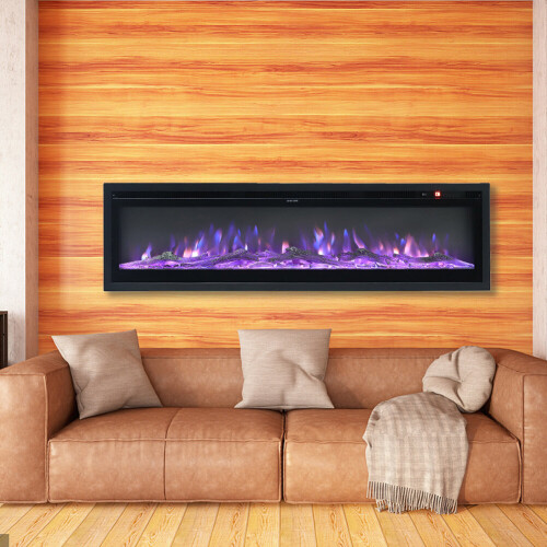 Living And Home (60 Inch) Electric Fireplace with Remote 12 Flame Colors