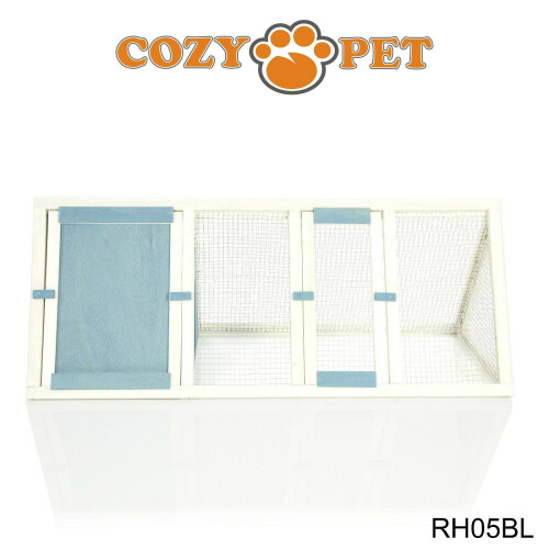 COZY PET Triangular Rabbit Hutch Cozy Pet Blue Guinea Pig Hutches Ferret Runs RH05BL 2