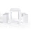 Living And Home (White) Modern Dining Room Table and Benches Set 3 Piece 4