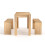 Living And Home (Wood) Modern Dining Room Table and Benches Set 3 Piece 5