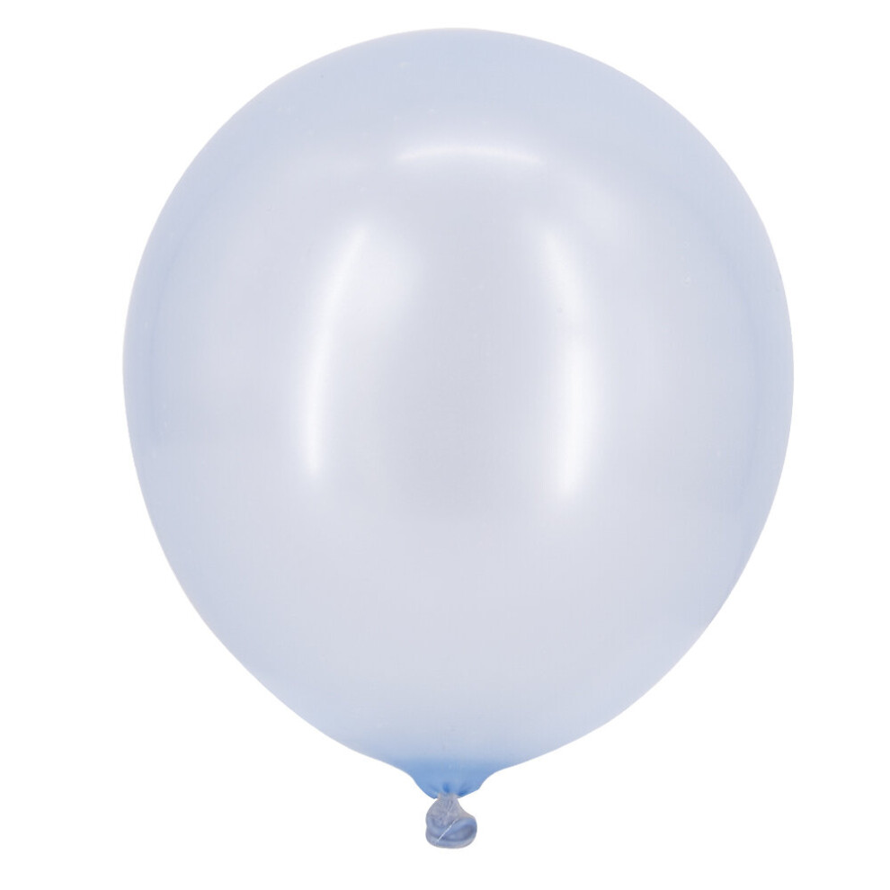 (Baby Blue, 100pcs) Time to Sparkle Christmas Pearlised Latex Balloons Wedding Birthday Garden Party Event Celebration