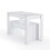 Living And Home (White) Modern Dining Room Table and Benches Set 3 Piece 3