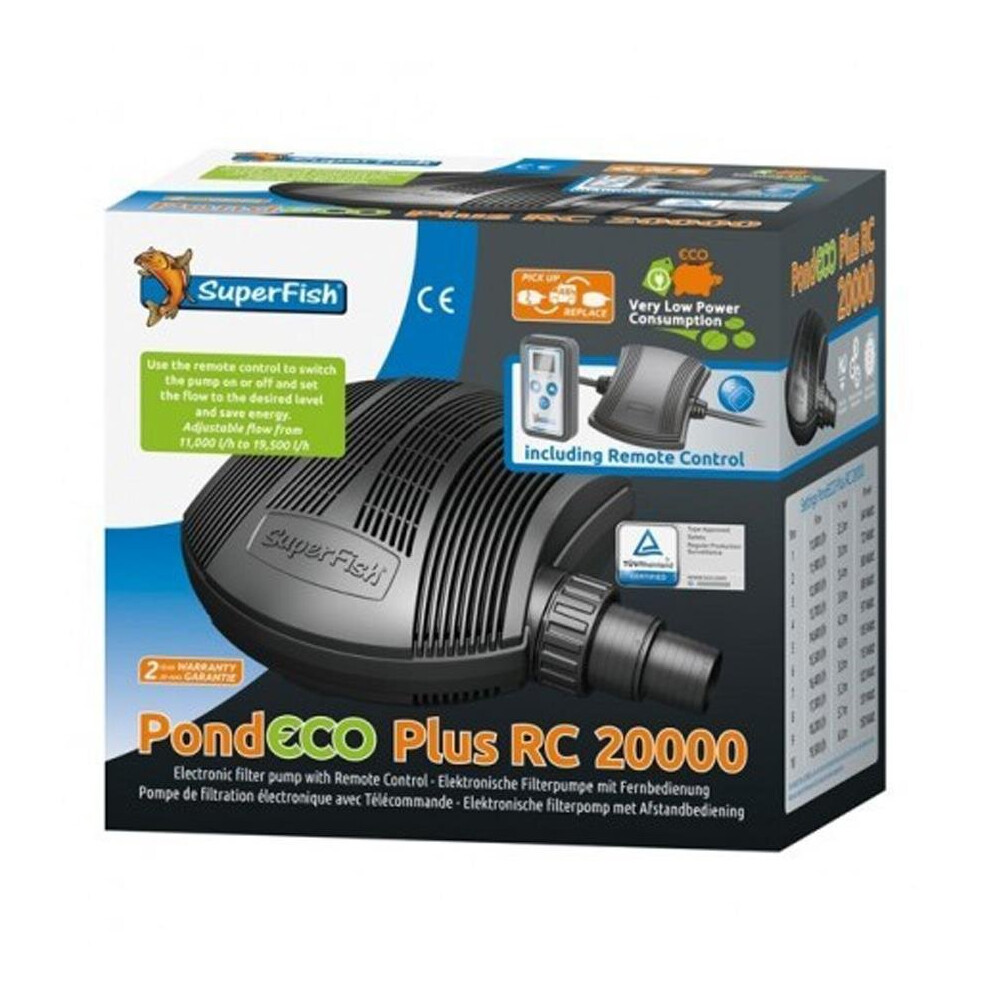 Superfish Pond Eco Plus Remote Control Filter Pump 20000