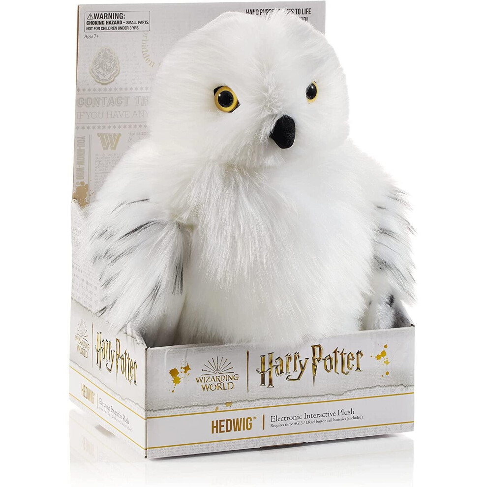 The Noble Collection Harry Potter Hedwig Electronic Interactive Puppet Plush }700g NN8168 RK12S2