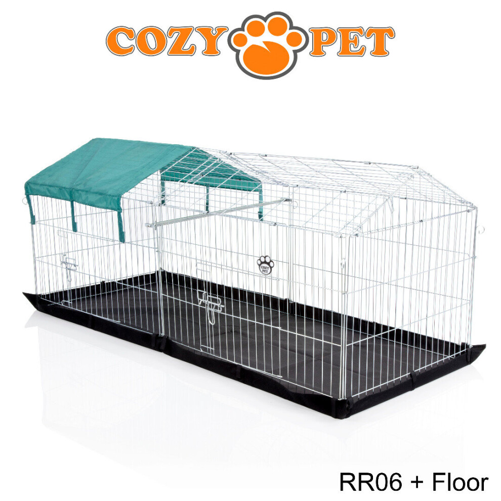 Rabbit Run + Floor Cozy Pet Galvanised for Outdoor Use Guinea Pig RR06+Floor