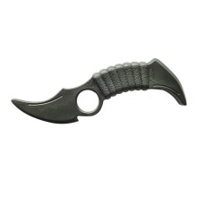 PLAYWELL BLACK POLYPROPYLENE DOUBLE "KARAMBIT" KNIFE - (E427)