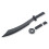 PLAYWELL BLACK POLYPROPYLENE CURVED SWORD - W214 1