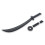PLAYWELL BLACK POLYPROPYLENE CURVED SWORD - W215 1