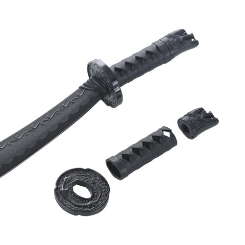 PLAYWELL BLACK POLYPROPYLENE CURVED SWORD - W215 2