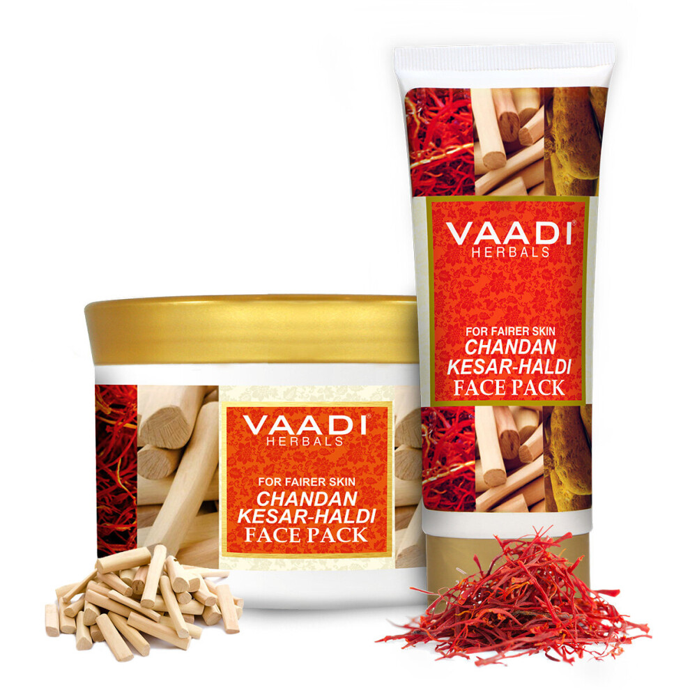 Vaadi Herbals Chandan Kesar Haldi Fairness Face Pack (120 g)