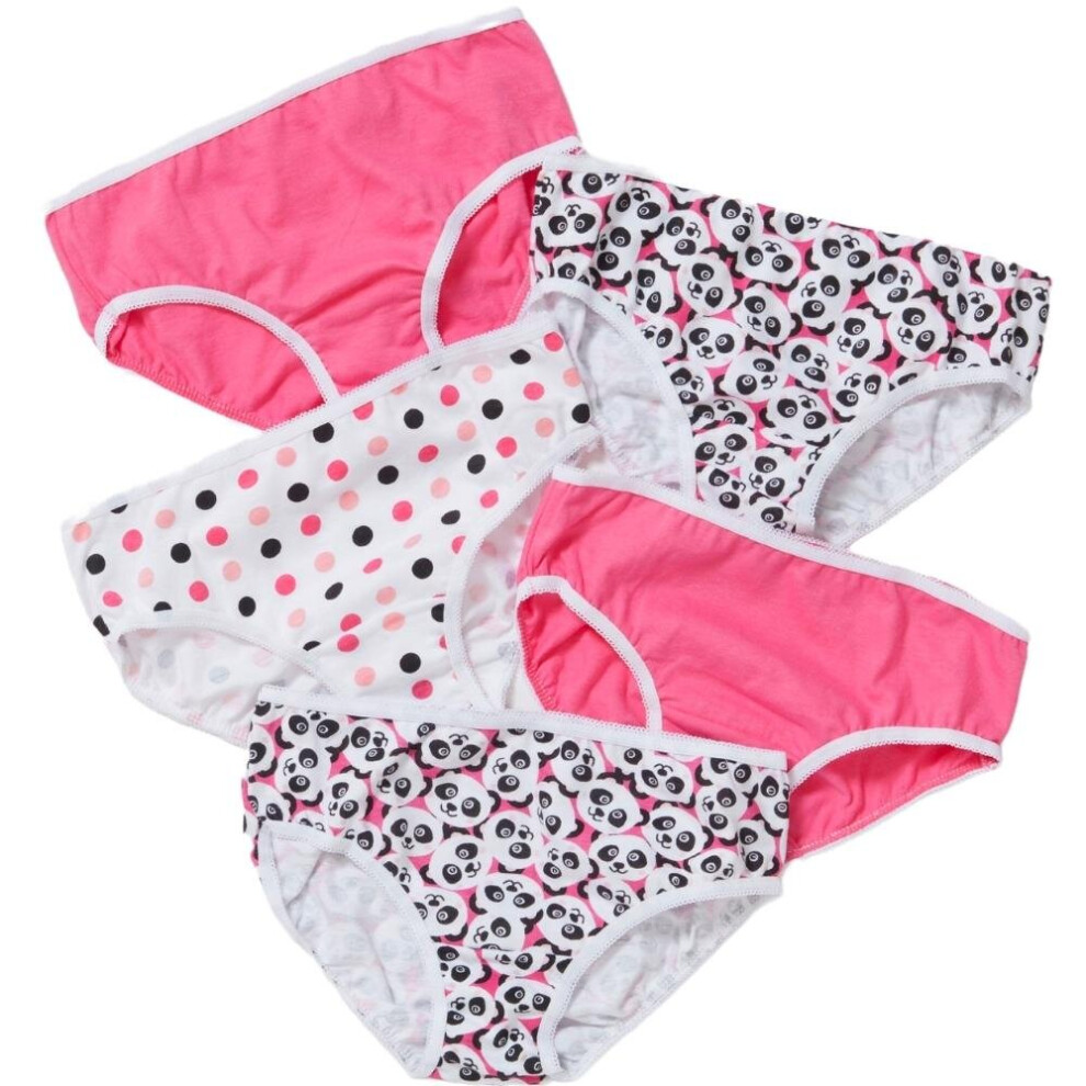 (2-3 Years, White) Just Essentials Girls Back To School 5 Pack Plain Printed Briefs-image-OPC-P9RQ8NB-NEW