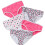 (8-9 Years, White) Just Essentials Girls Back To School 5 Pack Plain Printed Briefs 1