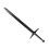 PLAYWELL BLACK POLYPROPYLENE FULL CONTACT EXCALIBUR LONG SWORD - 41.7" 1