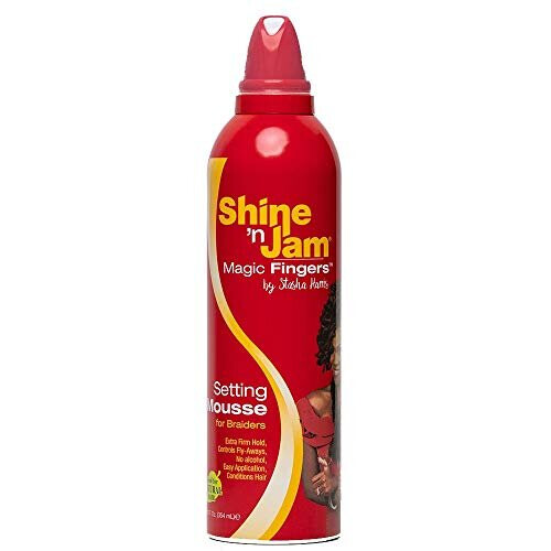 Shine N Jam Magic Fingers Setting Mousse For Braiders 12oz