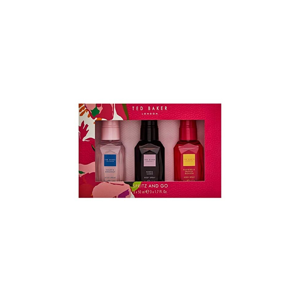 TED BAKER LONDON SPRITZ AND GO BODY SPRAYS COLLECTION 3 X 50 ML