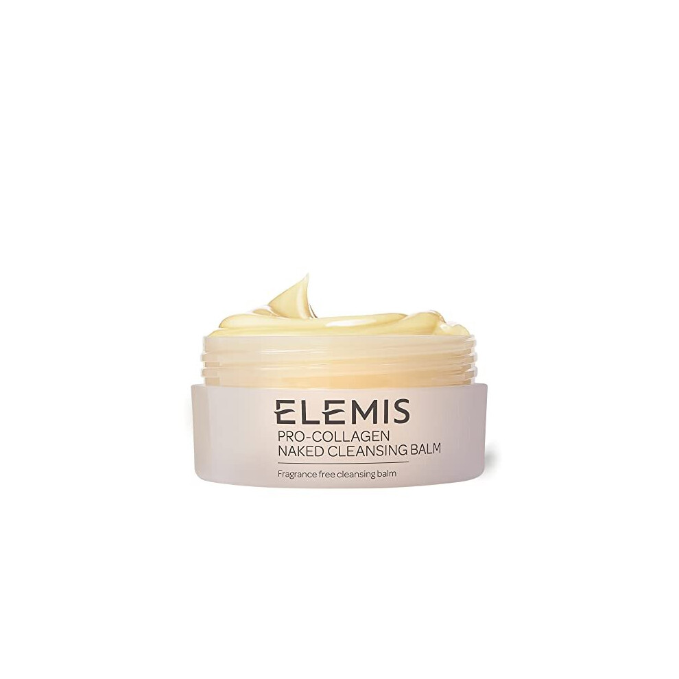 ELEMIS Pro-Collagen Naked Cleansing Balm, Limited Edition Unscented 3-in-1 Deep Cleansing Milk, Mineral Oil Free Soothing Skin Cleanser, Suitable for
