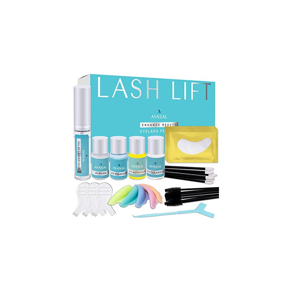 AYASAL Eyelash Perm Kit, Long-Lasting Curl, Home & Professional Use, Lash Lift Kit & Safe Perming Wave, Semi-Permanent Curling, Professional Quality.