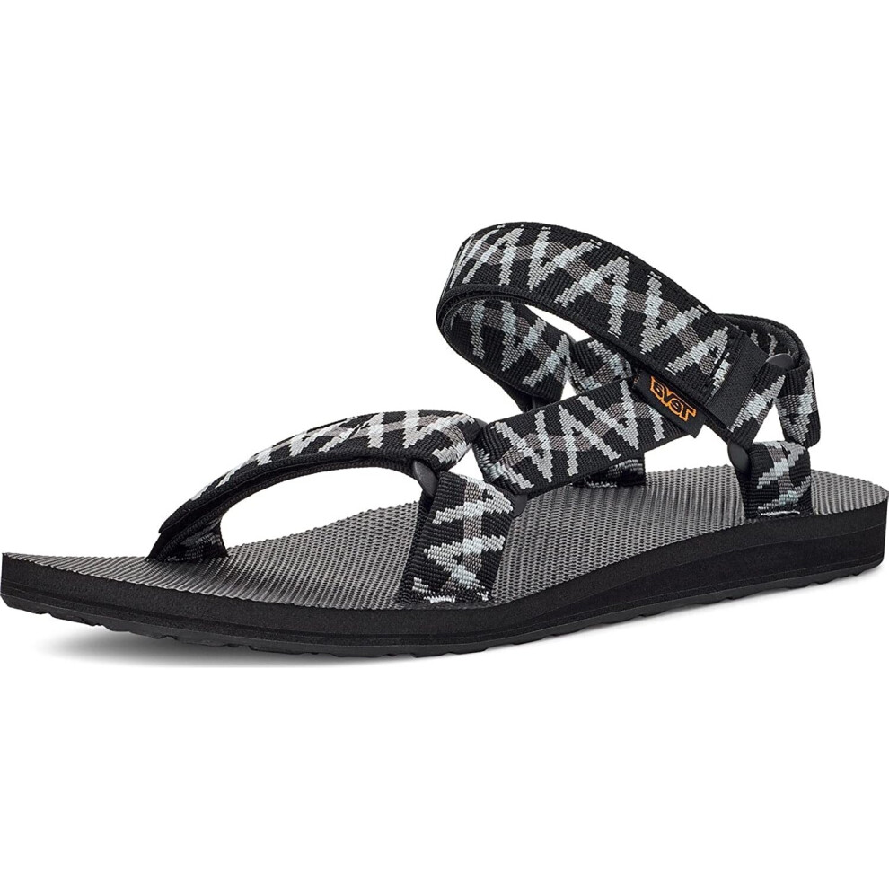 (12 UK) Teva Original Universal Men's Hiking Sandals, Light Show Black/Grey