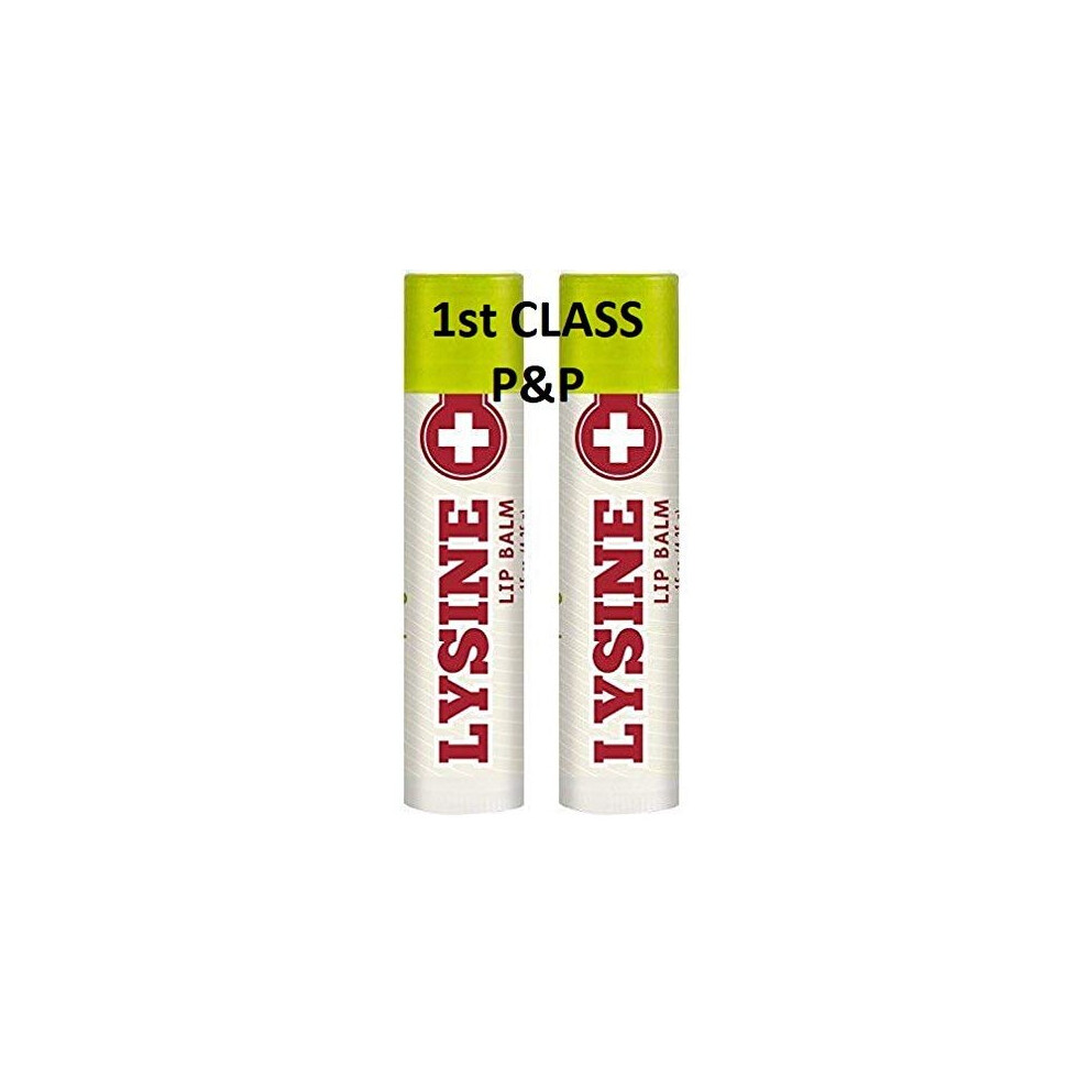 LYSINE Lip Balm 2 Tube Saver Pack 0.15 OZ (4 g) Fast Dispatch 312