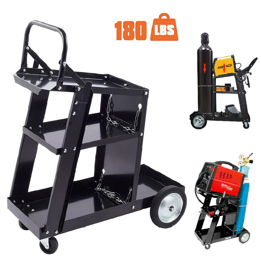 3 Tier Welding Cart Plasma Cutter Welder Trolley MIG TIG ARC Storage
