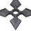 PLAYWELL BLACK POLYPROPYLENE FULL CONTACT NINJA STARS 2