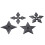 PLAYWELL BLACK POLYPROPYLENE FULL CONTACT NINJA STARS 1