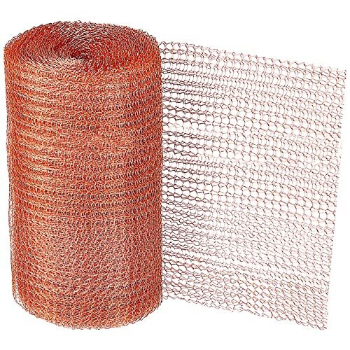 Luyoah 20 Feet Copper Mesh Pest Snail Stopper Mesh Rodent Mesh Control Garden Slug Mesh Feet Fine Wire Mesh Roll Pest Control Products for Mouse Snail