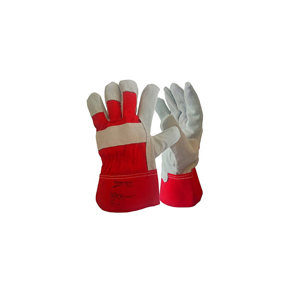 5 Pairs Canadian Leather Rigger Work Gloves Heavy Duty Safety Gauntlets Size Xl 5099710573633