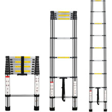 2.6m Telescoping Ladder Stainless Steel Telescopic Non-slip Extension Ladder