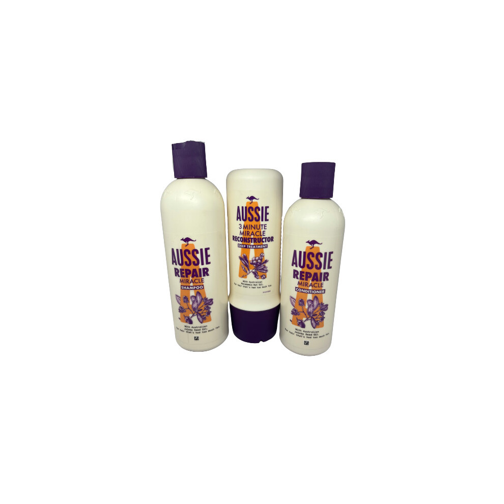 Aussie Repair Miracle Shampoo, Conditioner, Deep Treatment Set