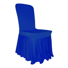 (Royal Blue, 50PCS) Time to Sparkle Pleated Skirt Chair Cover Universal Stretch Slipcovers Wedding Banquet Party