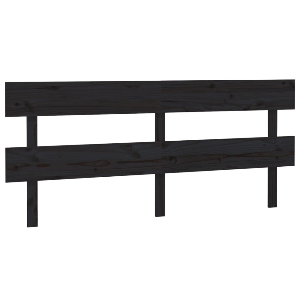 Vidaxl (Black, 204 X 3 X 81 Cm) Solid Wood Pine Bed Headboard Wooden Bed Header Multi Colours/Sizes