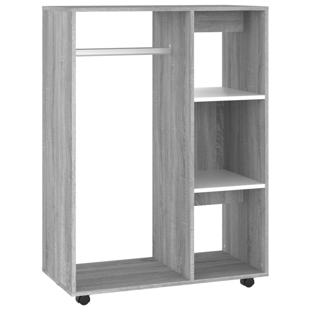 Vidaxl ( Sonoma) Wardrobe Bedroom Rack Closet Clothes Storage Organiser Engineered Wood Grey