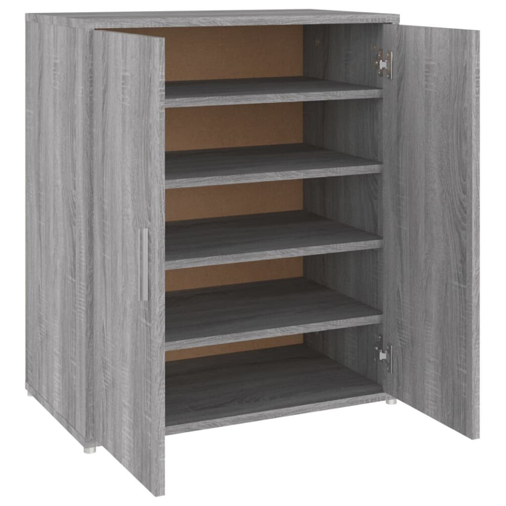 (grey sonoma) vidaXL Shoe Cabinet Shoe Storage Rack Organiser Shoe Cupboard Engineered Wood
