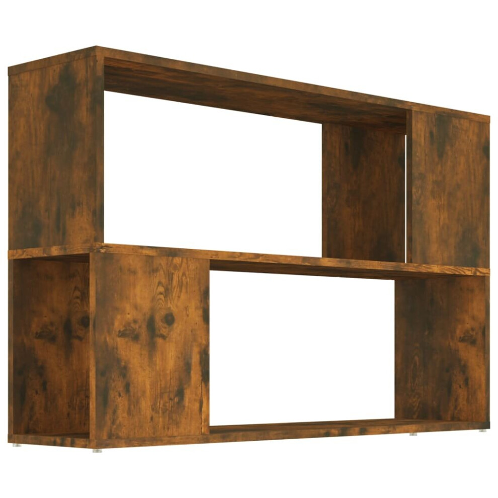 B&Q -  Book Cabinet Smoked Oak 100X24X63 Cm Engineered Wood - Image 3