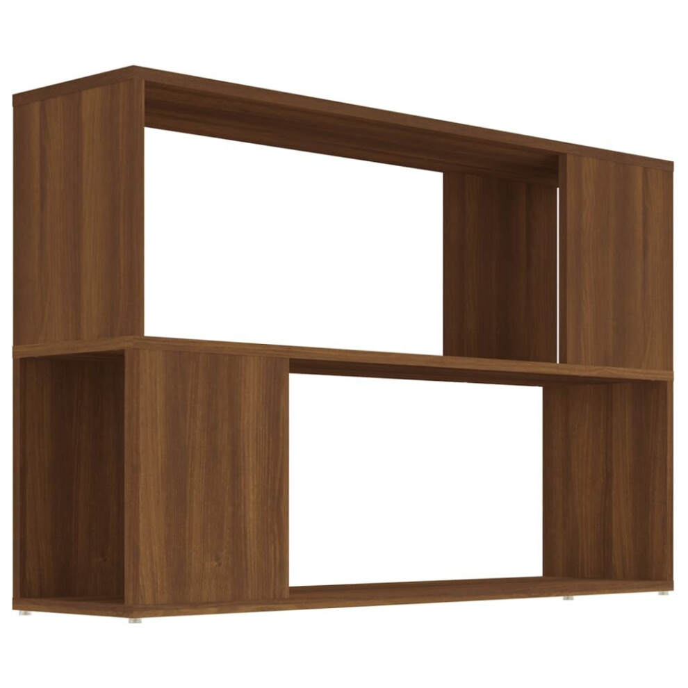 Vidaxl ( Oak) Book Cabinet Highboard Book Rack Display Storage Shelf Engineered Wood Brown