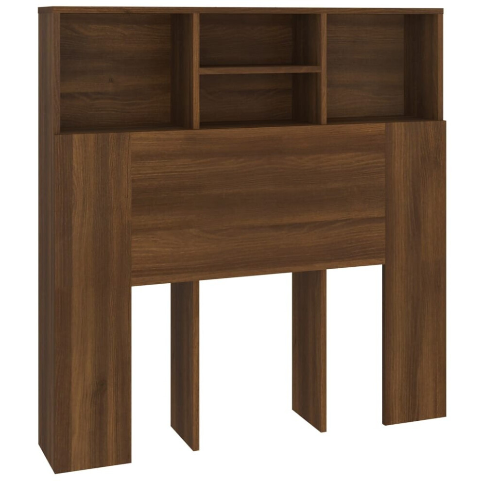 Vidaxl (Brown Oak) Headboard Cabinet Bedroom Bookcase Headboard Furniture Multi Colours