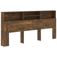 (smoked oak) vidaXL Headboard Cabinet Bedroom Home Indoor Bookcase Backboard Multi Colours