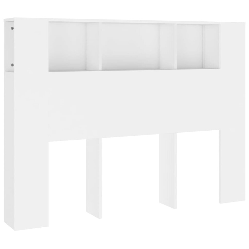 (white) vidaXL Headboard Cabinet Bed Headboard Home Indoor Furniture Multi Colours