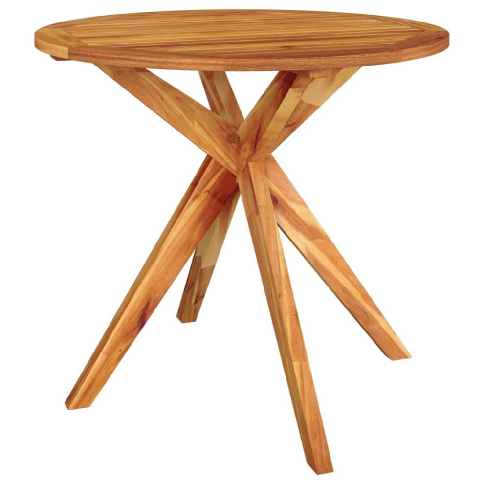 (85 x 85 x 75 cm) vidaXL Solid Wood Acacia Garden Table 110x110x75/85x85x75 cm Round/Square