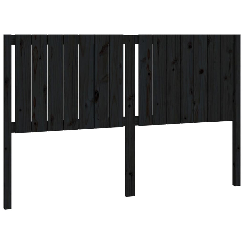 Vidaxl (Black, 165.5 X 4 X 100 Cm) Bed Headboard Home Bedroom Decorative Bed Header Panel Solid Wood Pine