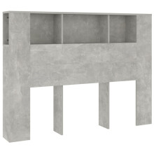 (concrete grey) vidaXL Headboard Cabinet Bedroom Bookcase Bed Headboard Bed Backboard Cabinet