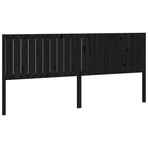 VidaXL (black, 205.5 x 4 x 100 cm) vidaXL Bed Headboard Home Bedroom Decorative Bed Header Panel Solid Wood Pine