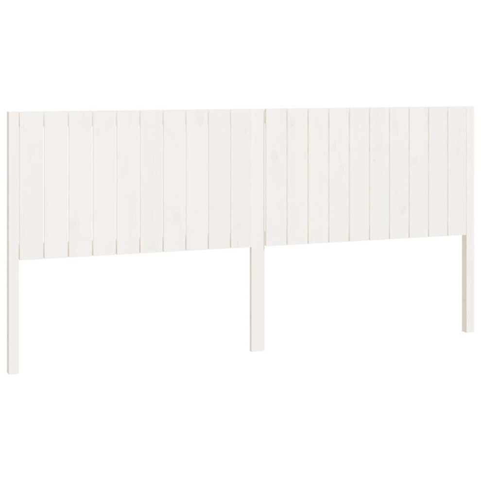 Vidaxl (White, 205.5 X 4 X 100 Cm) Bed Headboard Home Bedroom Decorative Bed Header Panel Solid Wood Pine