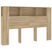 (sonoma oak) vidaXL Headboard Cabinet Bedroom Bookcase Bed Headboard Bed Backboard Cabinet