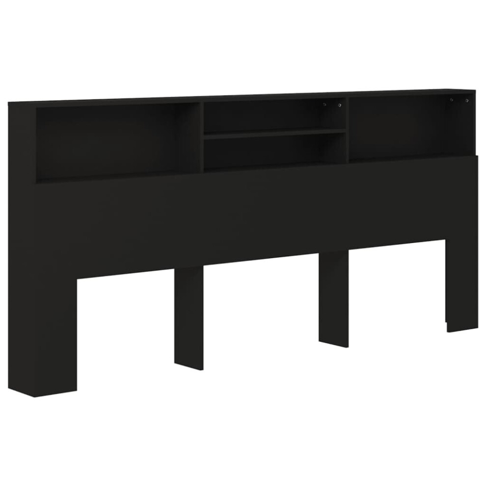 (black) vidaXL Headboard Cabinet Bedroom Home Indoor Bookcase Backboard Multi Colours