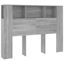(grey sonoma) vidaXL Headboard Cabinet Bedroom Bookcase Bed Headboard Bed Backboard Cabinet